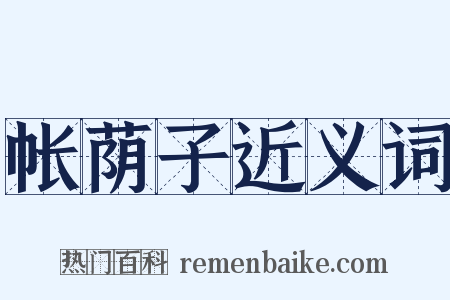 帐荫子近义词是什么意思的图片